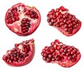 Pomegranate on white background Royalty Free Stock Photo
