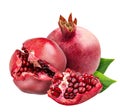 Pomegranate on white background Royalty Free Stock Photo