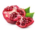 Pomegranate on white background Royalty Free Stock Photo
