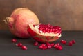 Pomegranate whole fruit still life