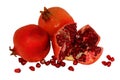 Pomegranate with whte islated background