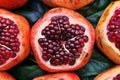 Pomegranates at the street market in Istanbul, Turkey Royalty Free Stock Photo