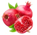 Pomegranete isolated on white bsckground Royalty Free Stock Photo