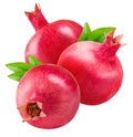Pomegranete isolated on white bsckground Royalty Free Stock Photo