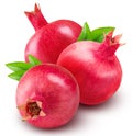Pomegranete isolated on white bsckground Royalty Free Stock Photo