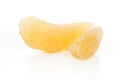Pomelo pieces isolated on white. Royalty Free Stock Photo