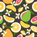 Pomelo seamless pattern