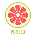 Pomelo slice vector icon