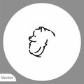 Pomeranian vector icon sign symbol