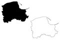 Pomeranian Voivodeship map vector
