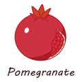 Pomergranate icon, isometric style