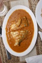 Pomfret curry or fish curry Royalty Free Stock Photo