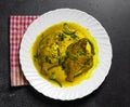 Pomfret in mustard gravy) is an authentic Bengali recipe which is made with pomfret fish.Pomfret fish curry Royalty Free Stock Photo