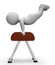 Pommel Horse Means Physical Activity And Apparatus 3d Rendering Royalty Free Stock Photo