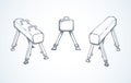 Pommel horse. Vector drawing Royalty Free Stock Photo