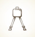 Pommel horse. Vector drawing Royalty Free Stock Photo