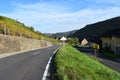 Pommern, Germany - 10 21 2020: Vineyards side of village Pommern