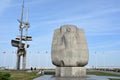 Pomnik Zagle (Sails Monument) and Joseph Conrad Monument in Gdynia, Poland Royalty Free Stock Photo