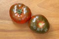 Pomodoro Marmande, Italian tomatoes on a wooden background