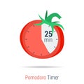 Pomodoro timer flat icon