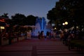 The center of night life of a seaside town on the Black Sea coast Royalty Free Stock Photo