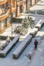 Snow Geometry in Winter Pomorie in Bulgaria