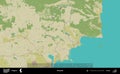 Pomorie outlined, Bulgaria. Topographic Humanitarian Royalty Free Stock Photo