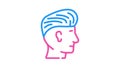 pompadour hairstyle male color icon animation
