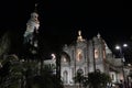 Pompei Cathedral at night Royalty Free Stock Photo