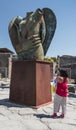 Pompei, Italy. 2016 May 22 . Exhibition of 30 statues to the ar