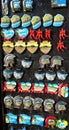 Pompei, Napoli, Italy. Collection of magnets to sell to tourists