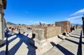 Pompei - Scorcio della Piazza del Foro dal Via delle Scuole