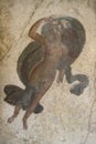 Pompeian fresco. Pompeii (Naples - Italy) Royalty Free Stock Photo