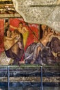 Pompeian fresco in ruins