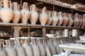 Pompeii antique pottery jugs.