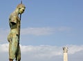 Pompeii, archeological site near Naples, Igor Mitoraj Sculpture `Daedalus`, Italy