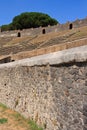 Pompeii Colosseum Wall Royalty Free Stock Photo