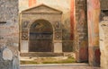 Pompeii, Decorated fountain, beautiful mosaic fountain Royalty Free Stock Photo