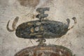 Pompeii fresco. Naples (Italy) Royalty Free Stock Photo