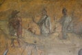 Pompeii fresco. Naples (Italy) Royalty Free Stock Photo