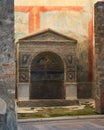 Pompeii, Interior of Casa della Fontana Grande. Decorated fountain Royalty Free Stock Photo