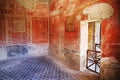 Fresco paintings on ancient Roman walls