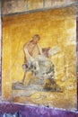 Fresco paintings on ancient Roman walls