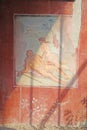 Fresco paintings on ancient Roman walls