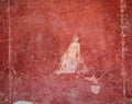 Pompeii, Italy, June 26, 2020 detail of a fresco Royalty Free Stock Photo