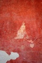 Pompeii, Italy, June 26, 2020 detail of a fresco Royalty Free Stock Photo