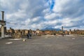 The Civic Forum of Pompeii where columns of Sanctuary of Apollo remain