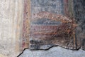 Pompeii, Italy - 09 24 2018: A Well Preserved Fresco Among the Ruin