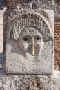 Pompeii, Naples, Italy. Ancient fontain, Roman city ruins