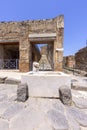 Ruins of an ancient city destroyed by the eruption of the volcano Vesuvius in 79 AD near Naples, Pompeii, Italy Royalty Free Stock Photo